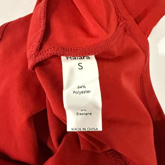 HALARA NWT Women's Red Adjustable Strap Twisted Cropped Tank Size Small - Picture 5 of 7